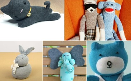 Sockentiere selber machen mit und ohne nähen - Katze, Affe, Hase, Elefant und Bär