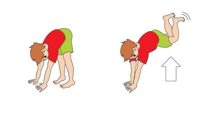 Übungen gegen Rückenschmerzen bei Kindern Esel