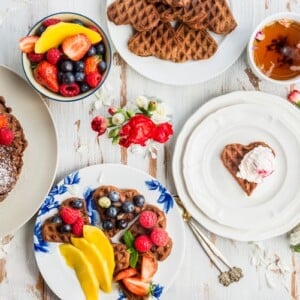 veganes Frühstück gesund Protein Waffeln ohne Ei