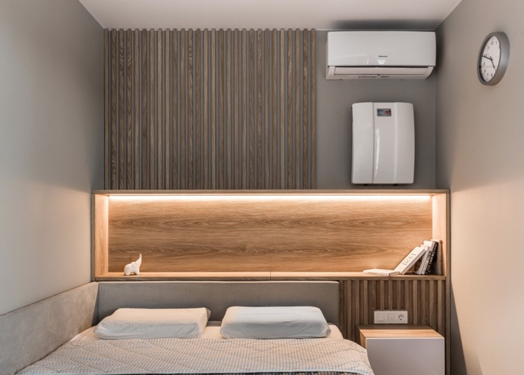 warmes LED Licht im Schlafzimmer zum Einschlafen