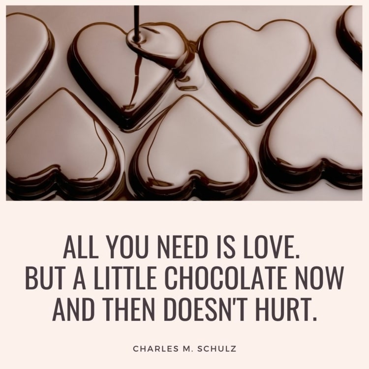 All you need is love, aber ein bisschen Schokolade schadet auch nicht