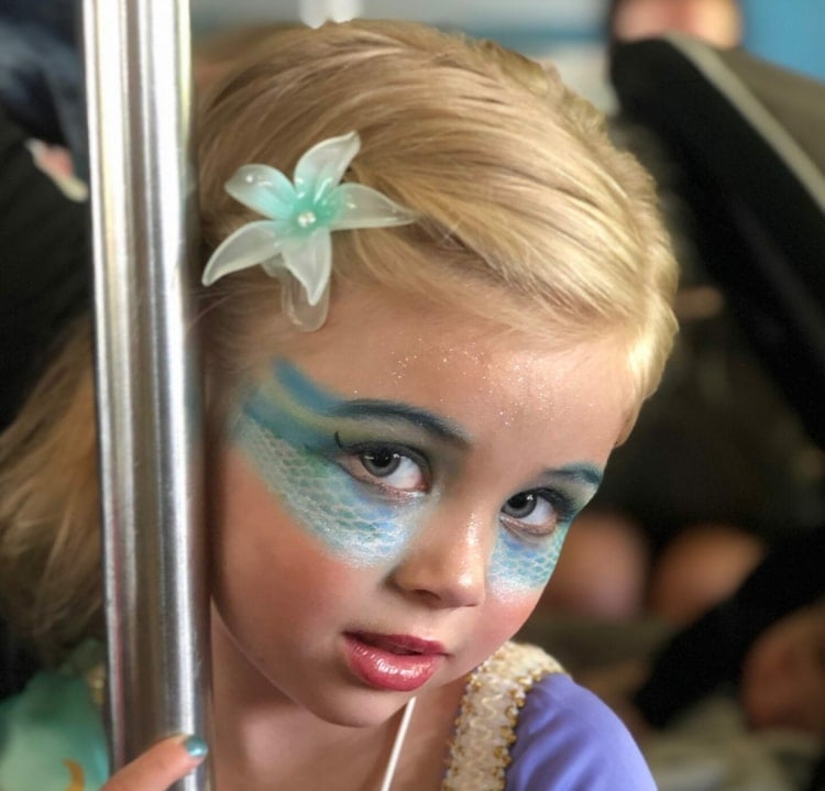 Augen Make-up für Meerjungfrauen zum Kostüm zum Fasching