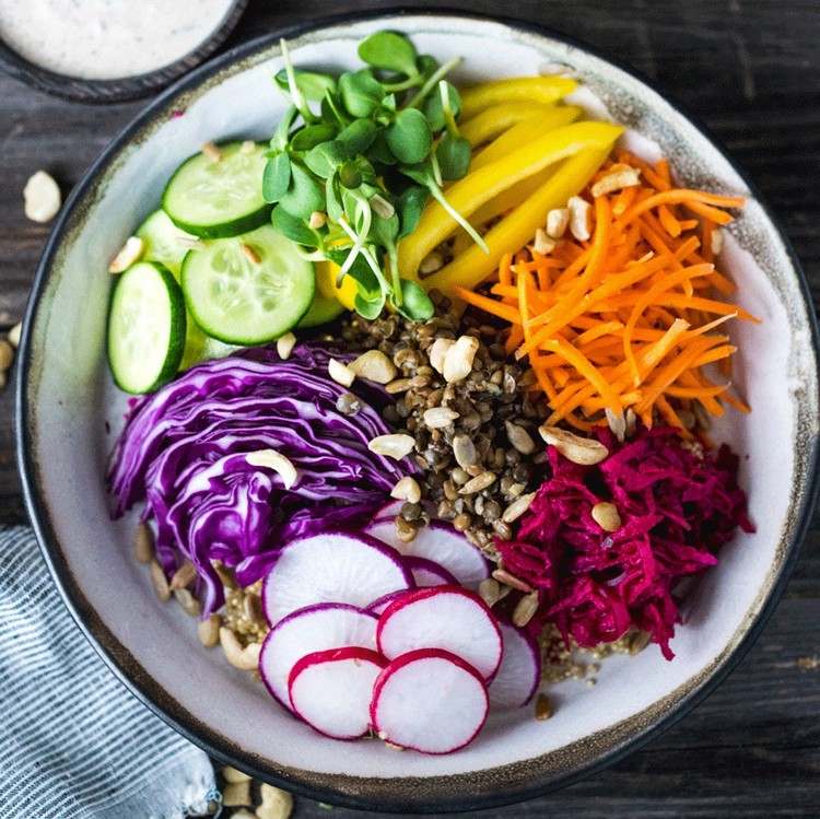 Buddha Bowl vegane Rezepte Mittagessen gesund