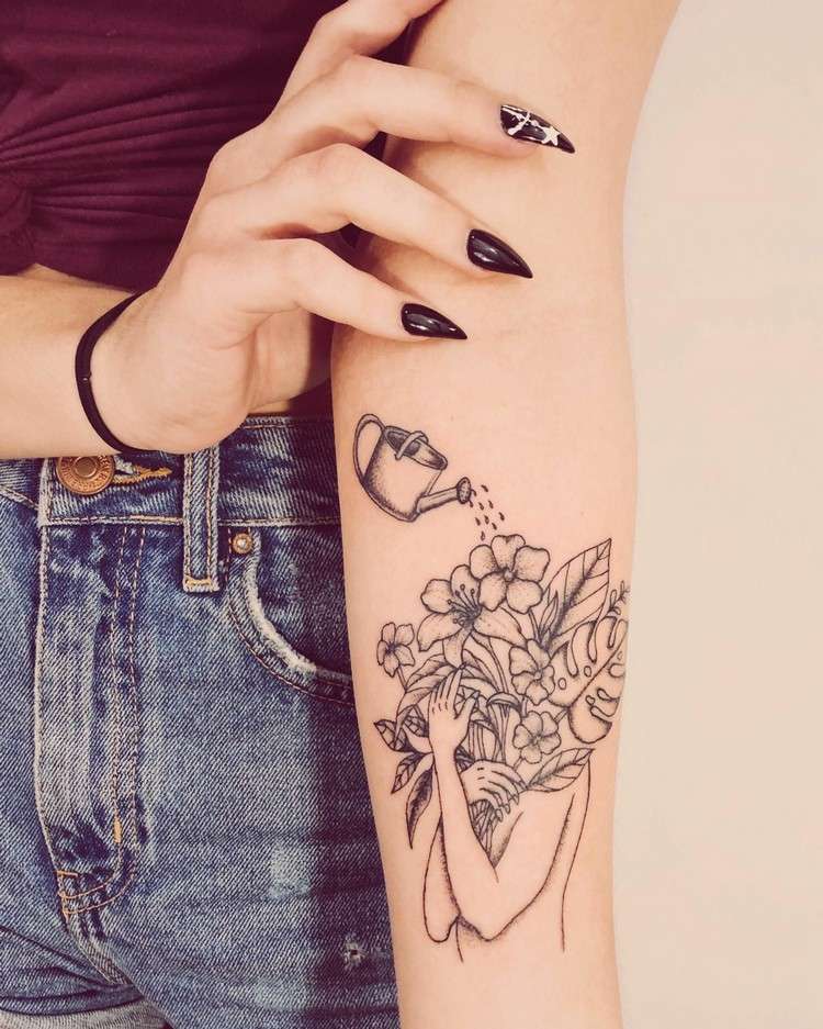 Frauen Tattoo Unterarm Selbstliebe Tattoos Ideen