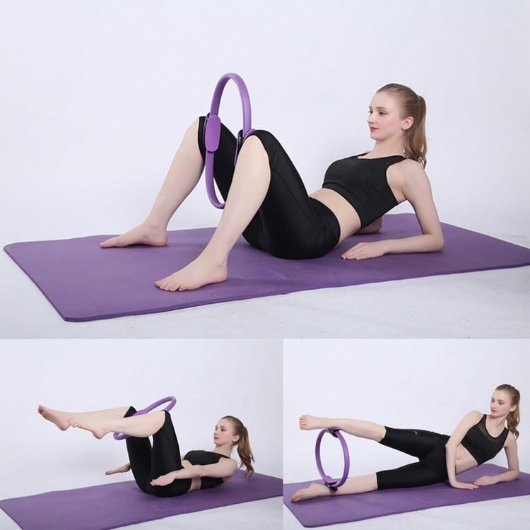Ganzkörper Training Frauen Übungen mit Pilates Ring Bauch