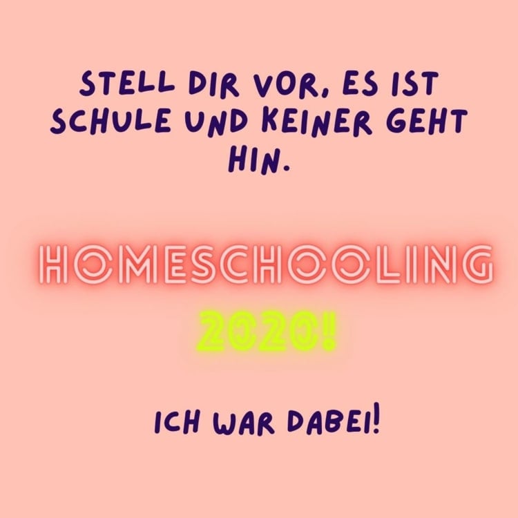 Homeschooling 2020 - Es ist Schule und keiner geht hin, ich war dabei