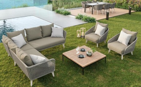 Loungemöbel für den Garten Sitzgruppe mit Polster