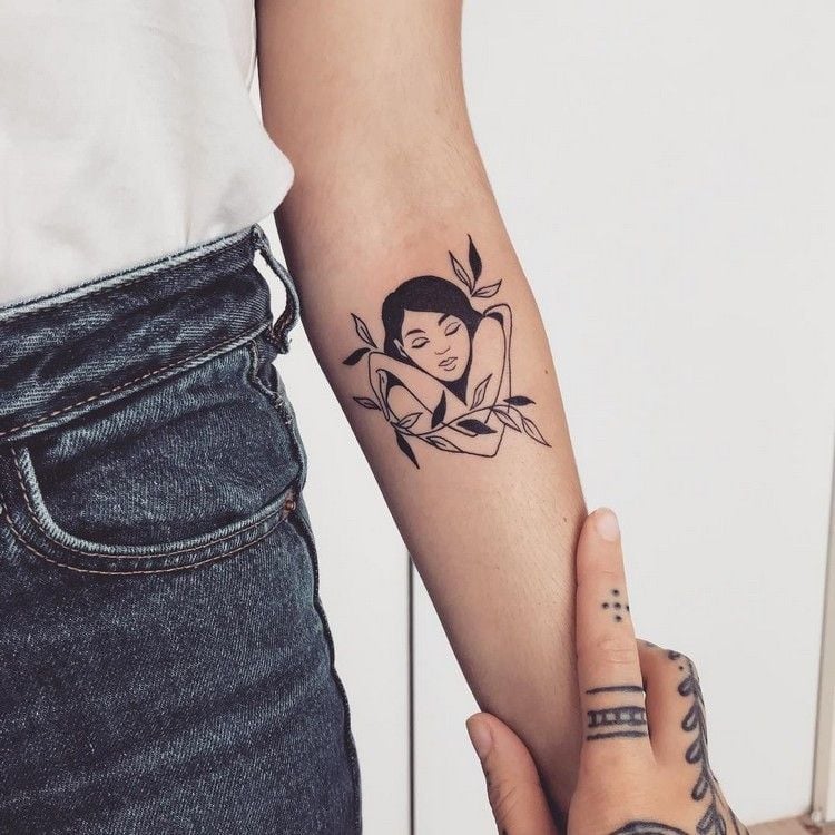 Unterarm Tätowierung Frau Selbstliebe Tattoo