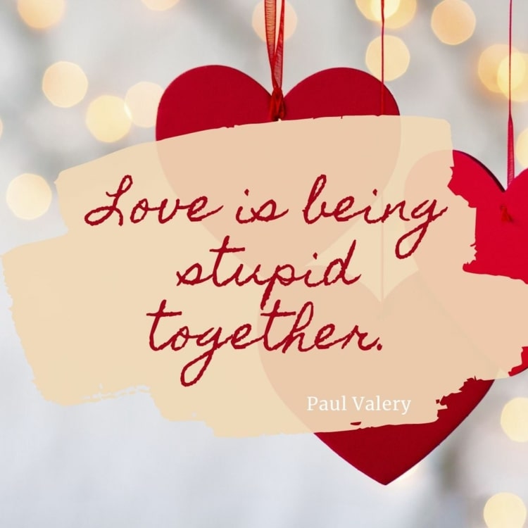 Valentinssprüche - Liebe ist, gemeinsam dumm zu sein