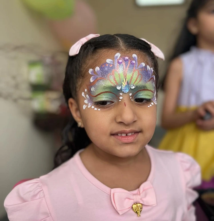 kinderschminke meerjungfrau in grün und lila