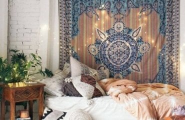 moderne Wandteppiche sind die beste Deko für die Wände im Schlafzimmer