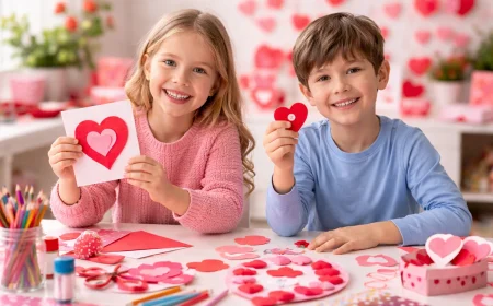 Valentinstag Geschenk mit den Kindern basteln - Verschenken Sie gemeinsam Herzen
