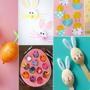 Basteln zu Ostern mit Kleinkind - Hasen, Küken, Ostereier und Karotten