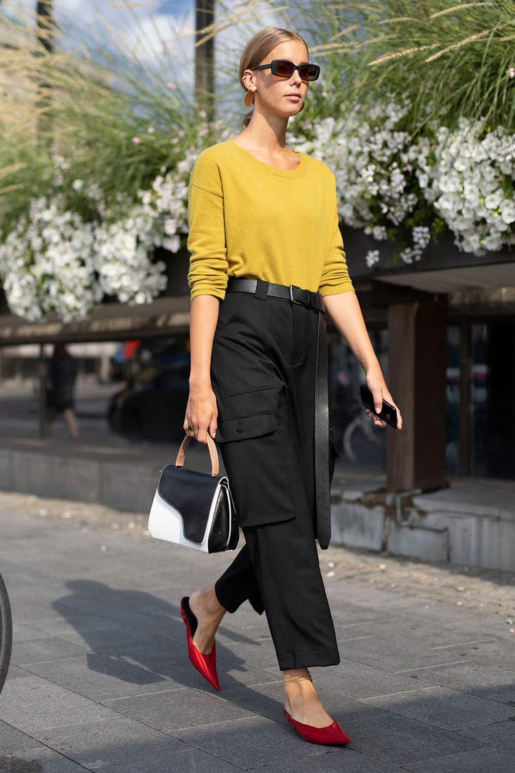 Cargohosen kombinieren Frühling Business Outfits Damen