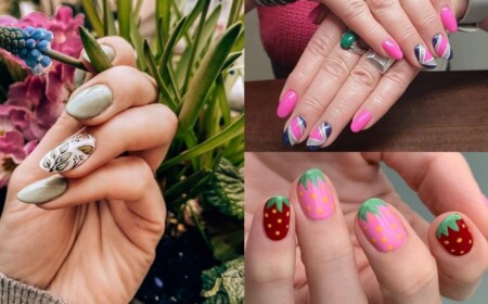 Frühlingsnägel 2021 Ideen Nageldesign mit Früchten Nageltrends