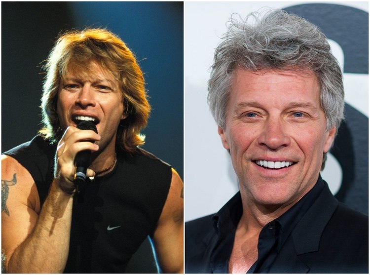 Jon Bon Jovi mit grauen Haaren