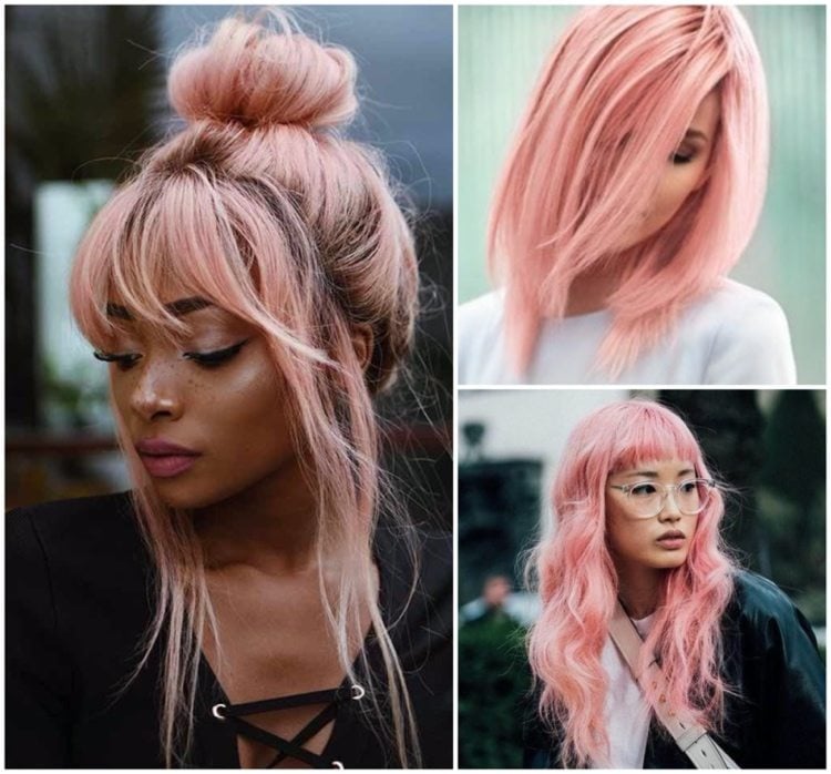 Millenial Pink Haarfarbe warmes Rosa