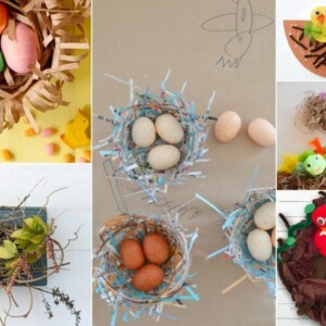 Osternest basteln mit Kleinkinder - Einfache Basteleien für Ostern