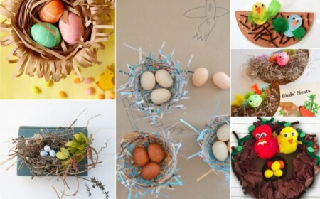 Osternest basteln mit Kleinkinder - Einfache Basteleien für Ostern