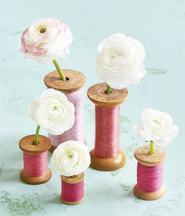 Tischdeko in Pastell Ideen für Vasen im Kleinformat