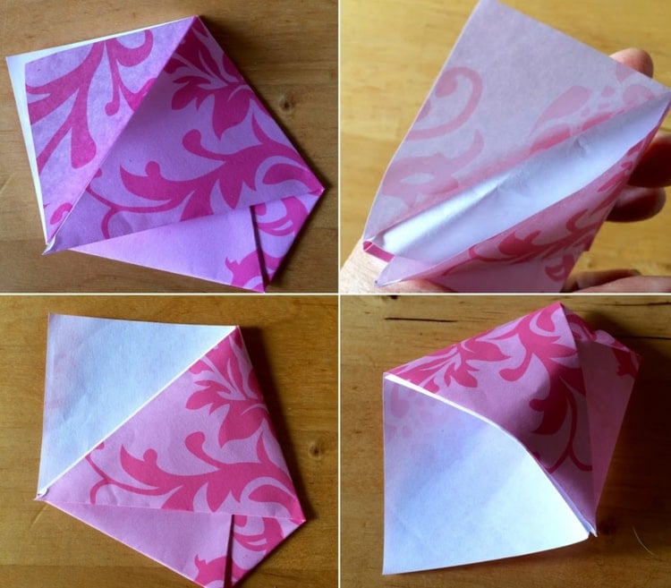 Tüte selber machen mit Papier mit einfacher Falttechnik