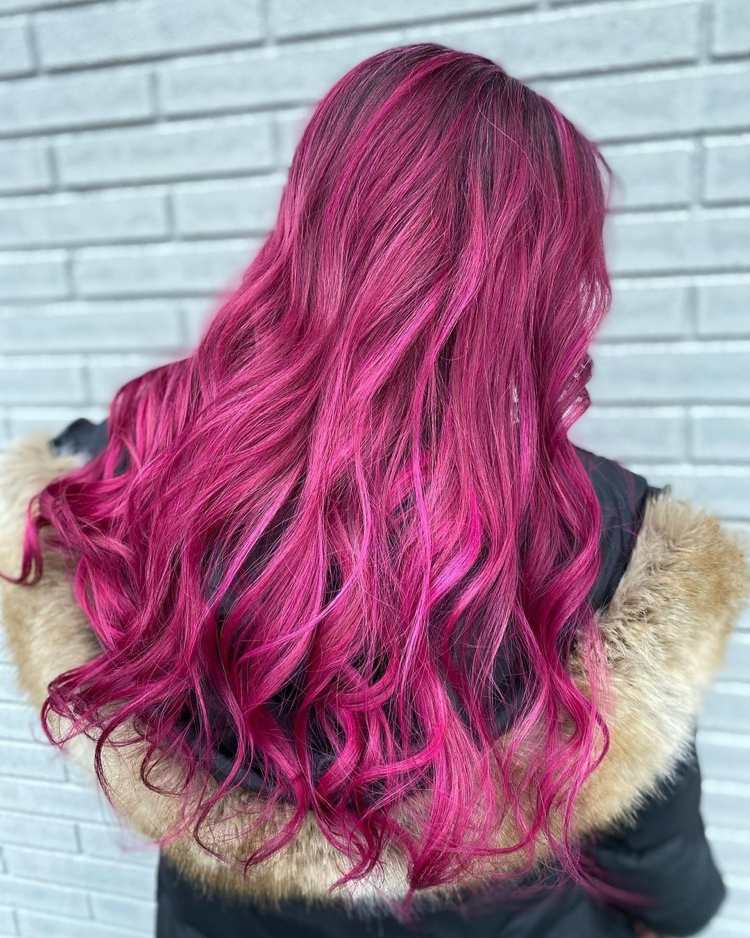 lila pink magenta haare