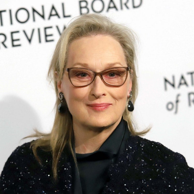 mittellange Frisuren für ältere Damen mit Brille Meryl Streep