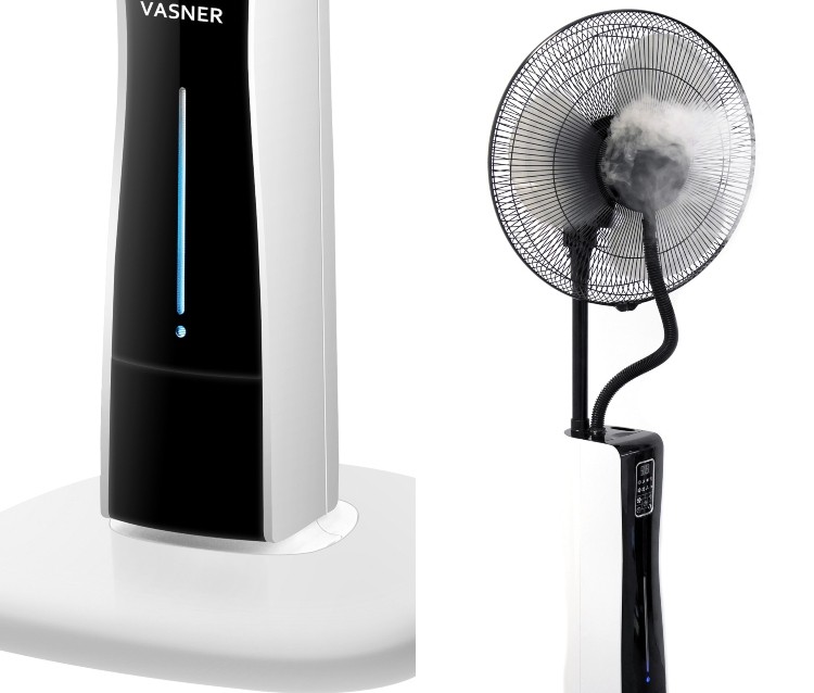 Abkühlen mit Ventilator mit Ultraschall Sprühnebel Funktion Testsieger von Vasner