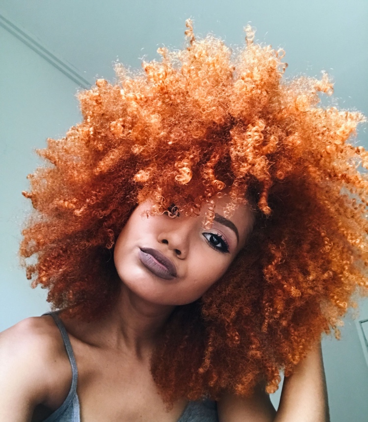 Burnt Orange Haarfarbe für dunkle Haut