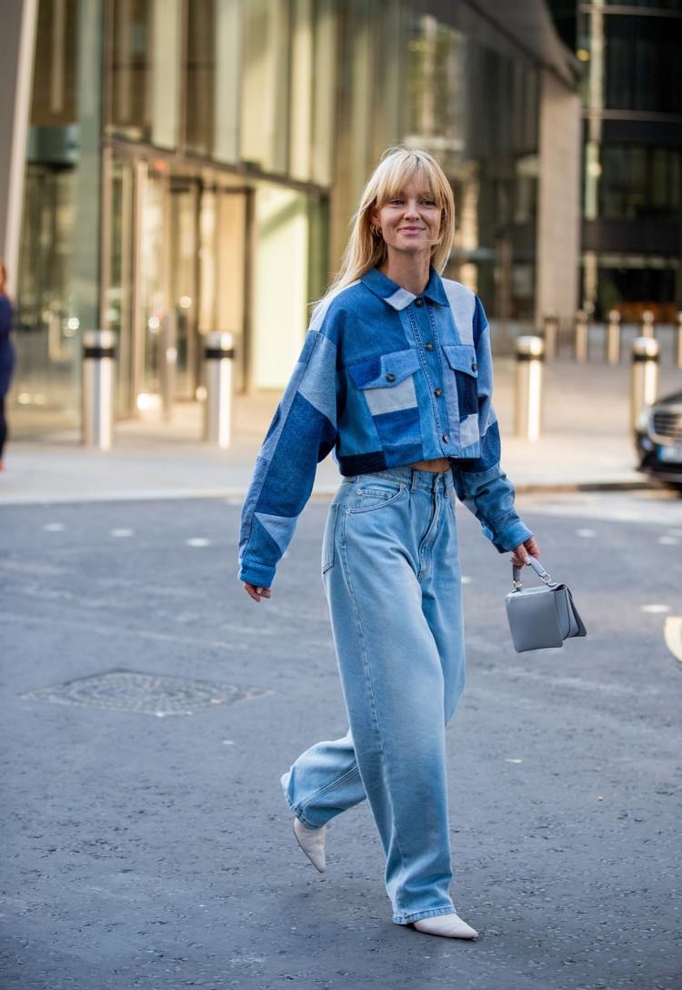 Denim Outfit Ideen Frühling 2021 Mom Jeans Modetrend