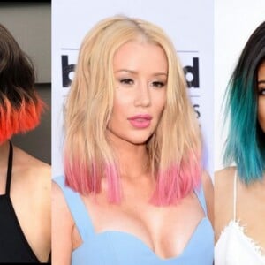 Dip Dye Hair Trend blonde Haare mit rosa Spitzen Frisurentrends 2021
