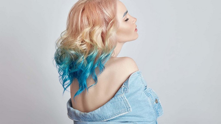Haarfarben Trends Frühling Dip Dye Hair Anleitung