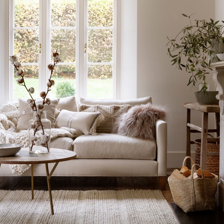 Modern Rustic Wohnstil 2021 Baumwolle und natürliche Materialien