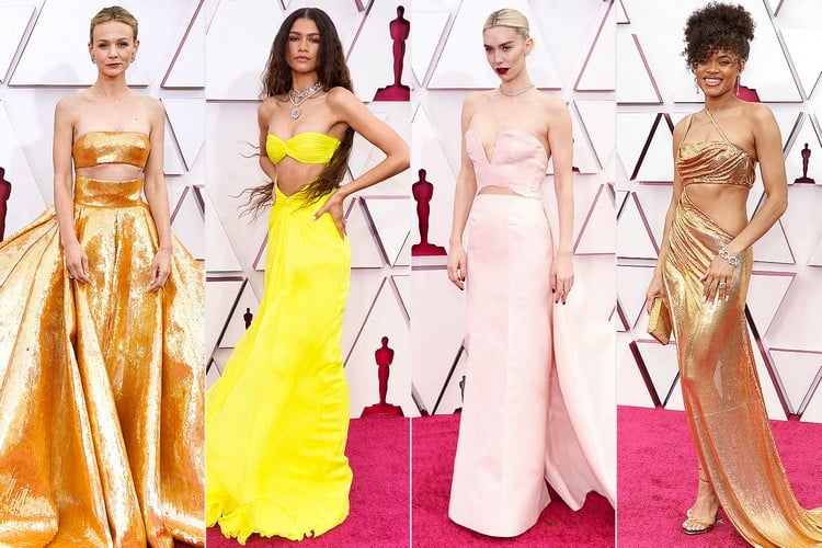 Oscars 2021 die Modetrends Gold und Gelb