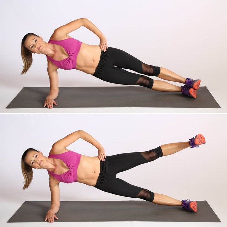 Side Plank mit Beinheben Variante für Fortgeschrittene