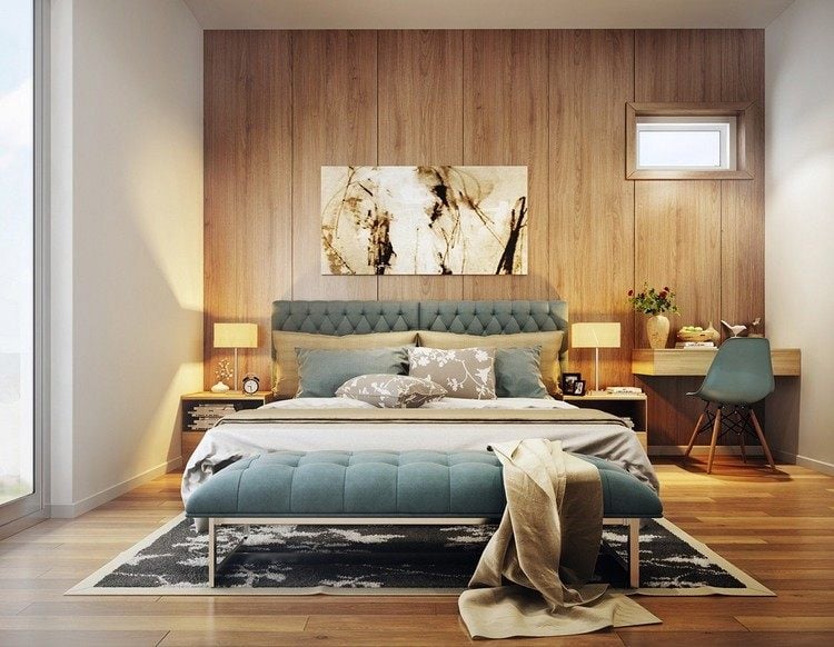 Stylishes Schlafzimmer Design mit natürlichen Materialien