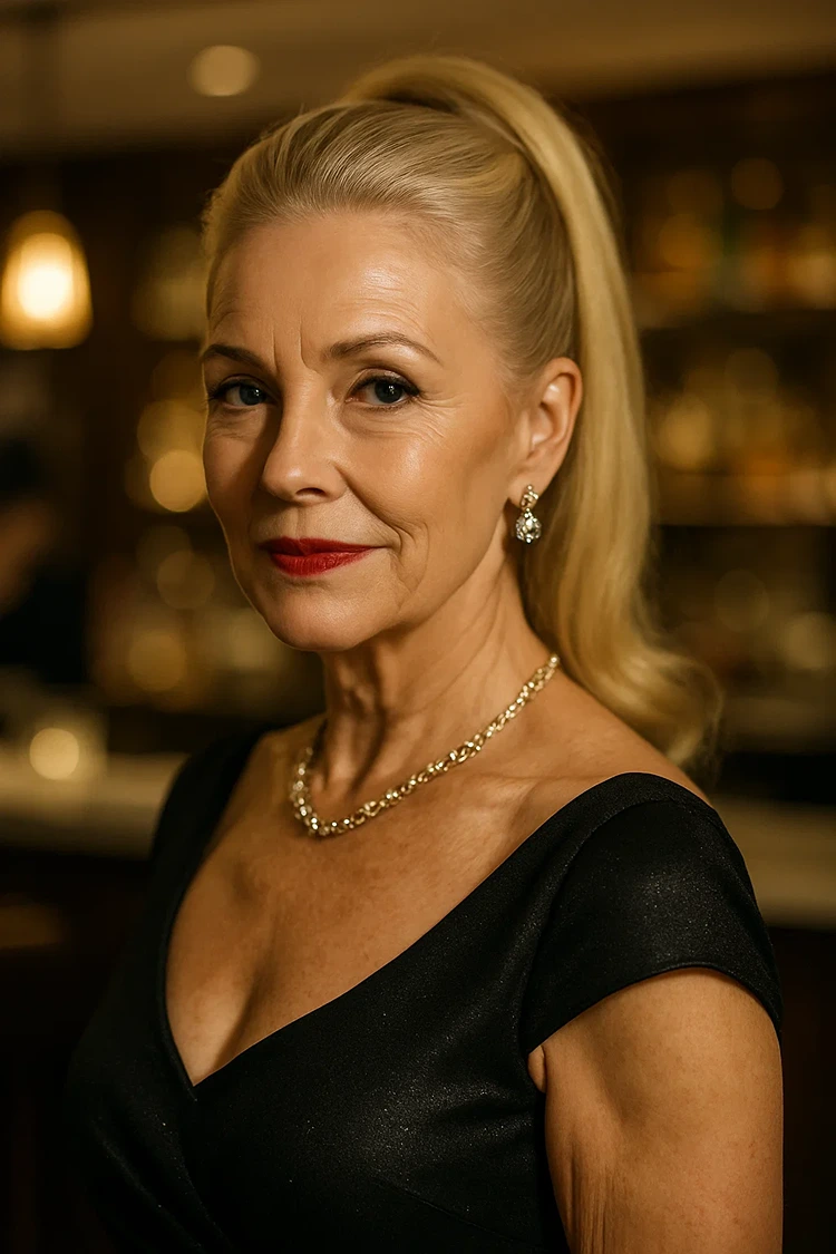 haare zusammenbinden ab 50 hoher pferdeschwanz