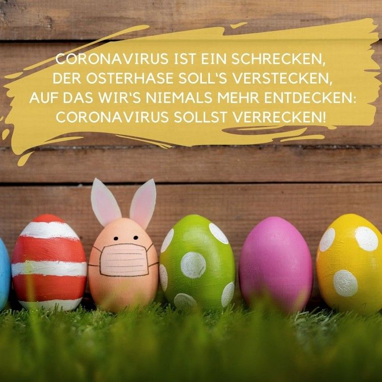 lustige Sprüche zu Ostern in Zeiten des Coronavirus