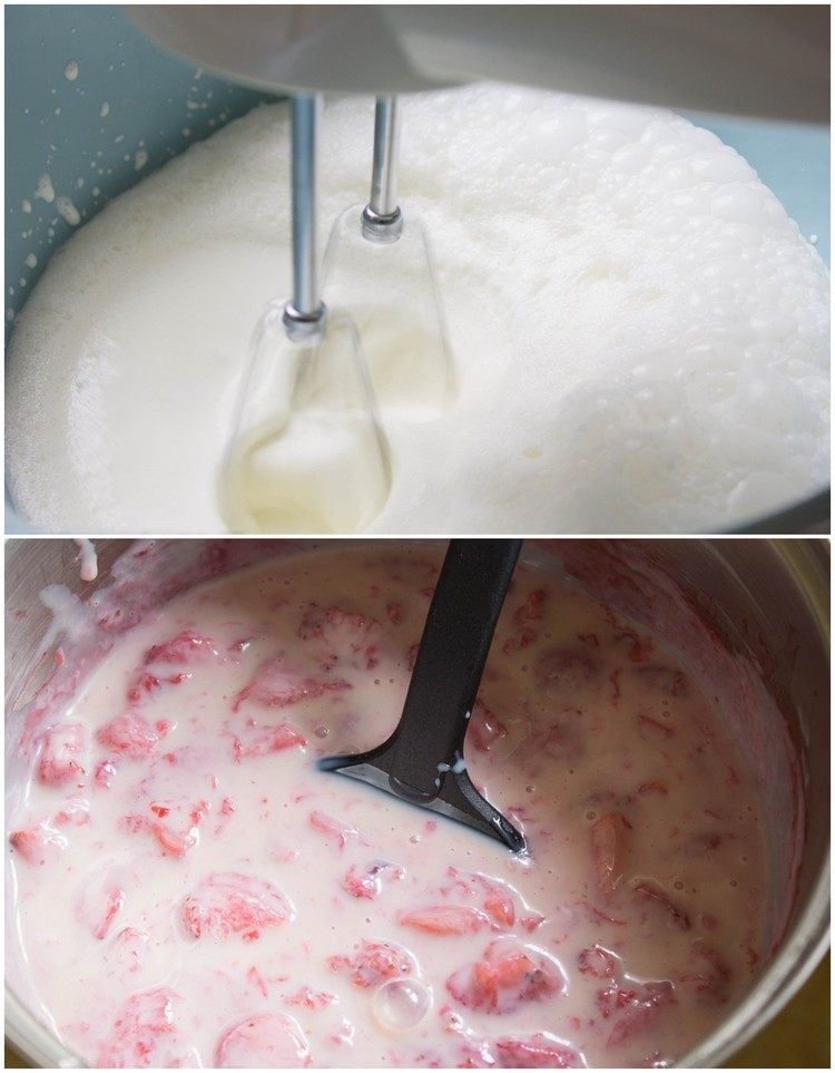 Eismischung für Erdbeereis zubereiten mit Mixer