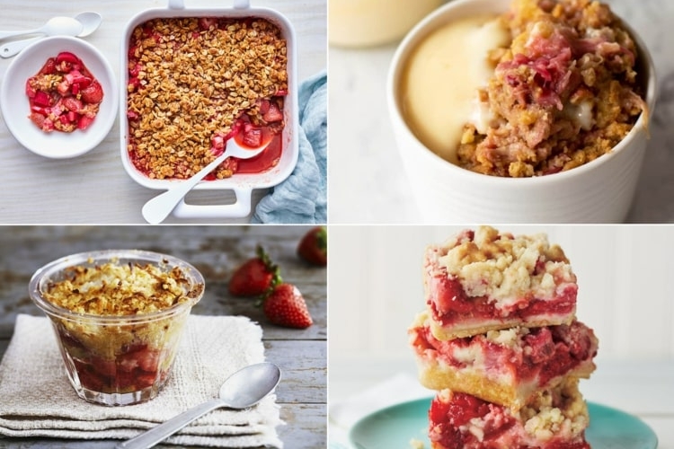 Erdbeer Rhabarber Crumble backen - Leckere, einfache und schnelle Rezepte