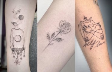 Fineline Tattoo Ideen Oberarm Tattootrends 2021 Tattoodesigns für Frauen