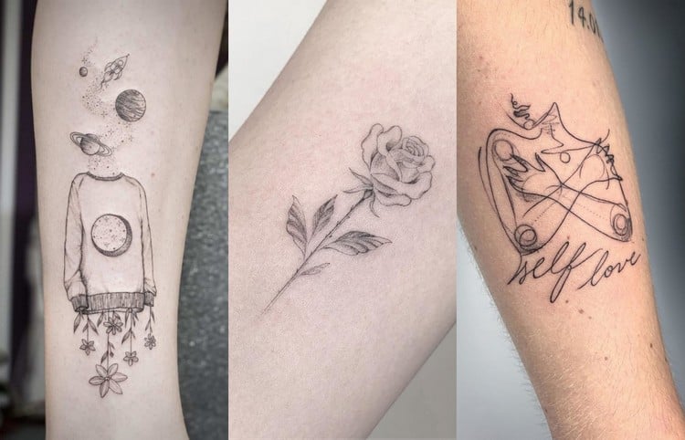 Tattoos oberarm frauen ▷ 1001