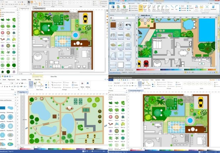 Mit Edraw den Garten in 2D und Vogelperspektive designen