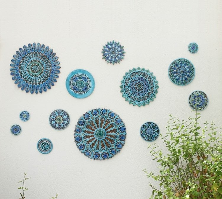 Runde Keramik-Fliesen für marokkanische und exotische Wanddeko