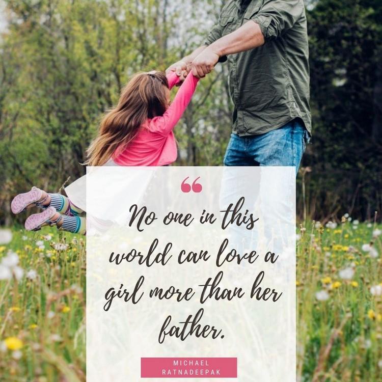 Vatertag Zitat auf Englisch für Vater und Tochter