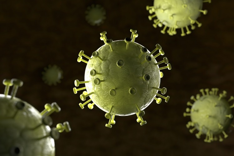 hepatitis b virus unter mikroskop als 3d darstellung