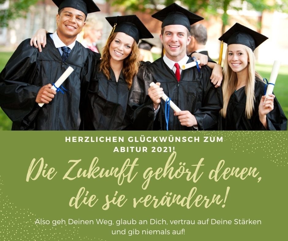 Glückwünsche zum Abitur 2021