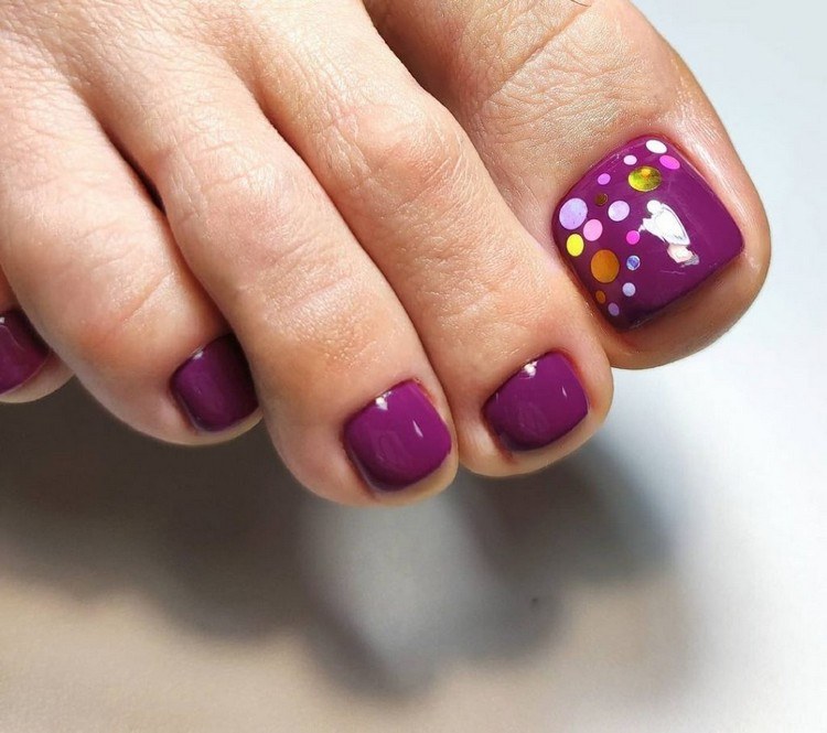 Confetti Nails Nageltrends 2021 Schöne Fußnägel Farbe Sommer