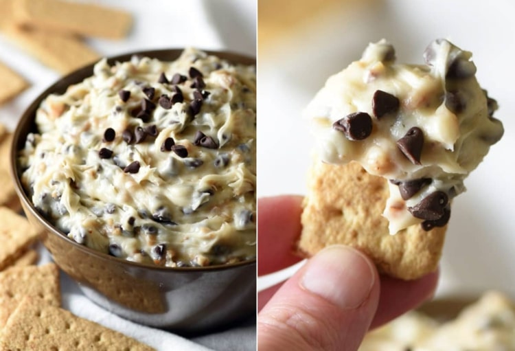 Cookie-Dip als Gartenparty Essen zu Keksen, Cracker oder Salzstangen