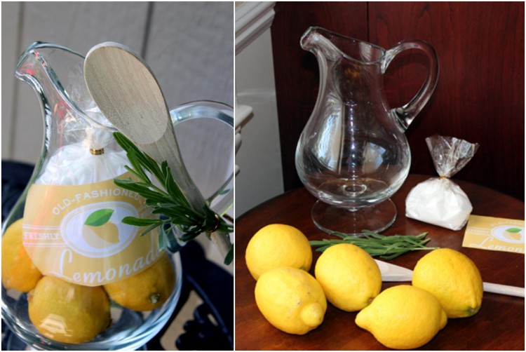 DIY Geschenke im Sommer Krug mit Limonade zum Selbermachen